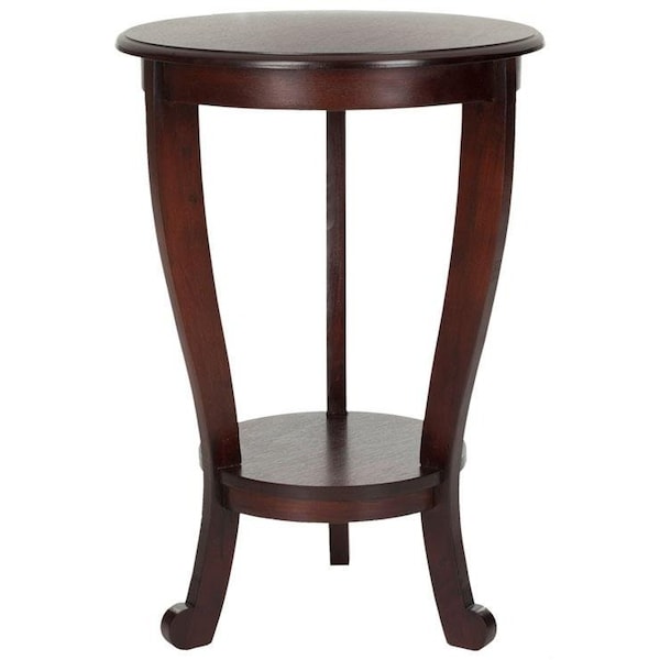 Safavieh Heather Pedestal Side Table - Dark Cherry AMH5711D - main